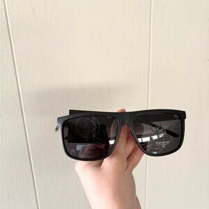KOHV black large frame unisex sunglasses plastic new